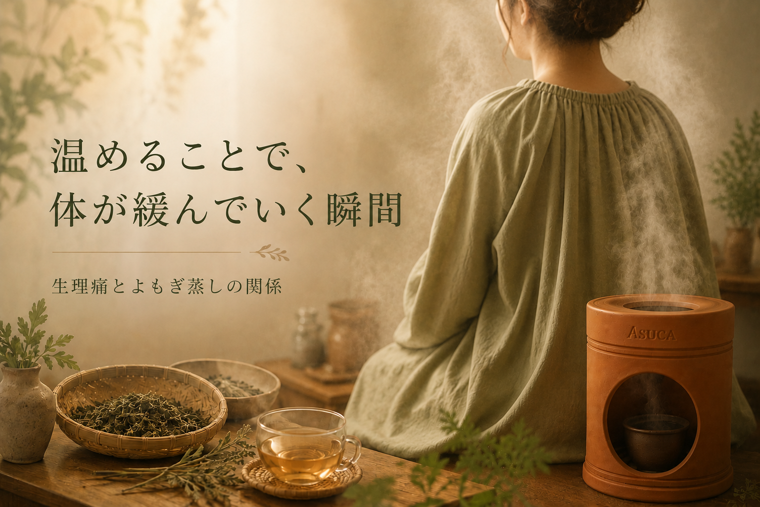 生理の日に自宅で静かに過ごす時間のイメージ